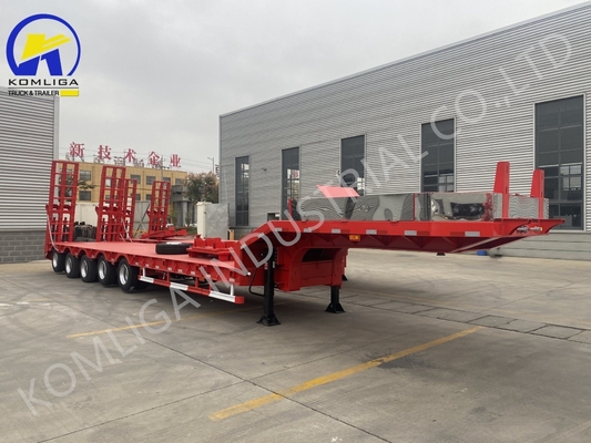 7000-8000mm Wheel Base Customizable 5/6/7/8 Axles Low Boy Trailers Lowbed Semi Trailer