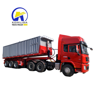 Utility Hydraulic Dump Box Trailer with 90 W mm*13 Thickness mm*10layer Spring Leaf
