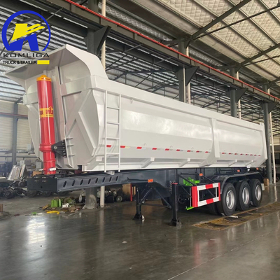 60 Payload 3 Axles 35 Cbm 40m3 45m3 Hydraulic Tipping Trailer Rear End Mining Dumper Dump Tipper Trailer