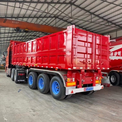 60 Tons 3 Axles Fuwa Bwp Tipper Dump Truck Trailer for Heavy Duty Transportation