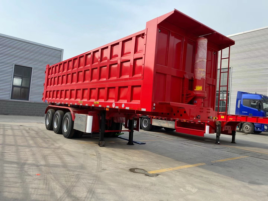 End Side Rear 3 Axle 35 40 Cubic Meter Dump Tipper Trailer with Self-dumping Function