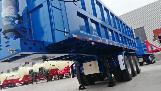 End Side Rear 3 Axle 35 40 Cubic Meter Dump Tipper Trailer with Self-dumping Function