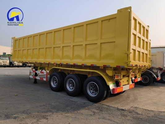 50t Dump Semi Trailer with Wheel Base 7000-8000mm and GCC Certification