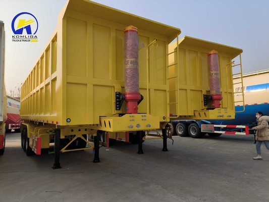 50t Dump Semi Trailer with Wheel Base 7000-8000mm and GCC Certification