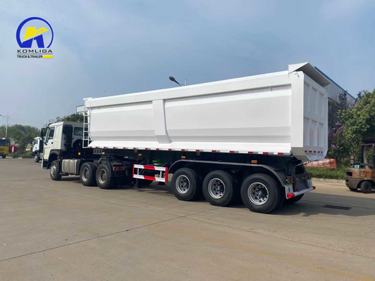 Stone Function Dump Trailer Heavy Duty 50t Semi Trailer Tandem for Transportation