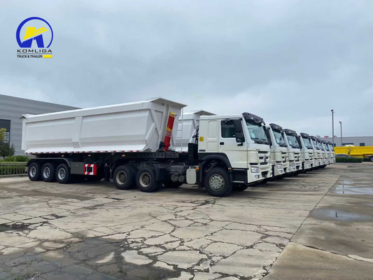 Stone Function Dump Trailer Heavy Duty 50t Semi Trailer Tandem for Transportation