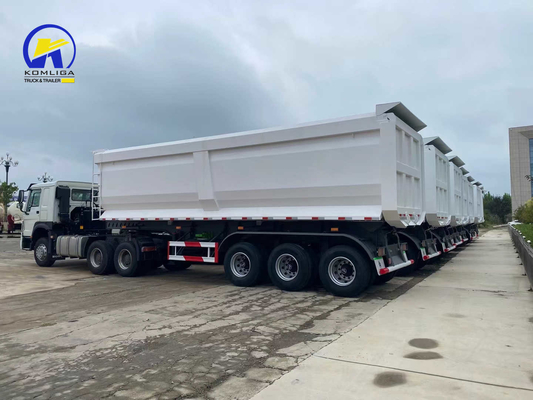 Stone Function Dump Trailer Heavy Duty 50t Semi Trailer Tandem for Transportation