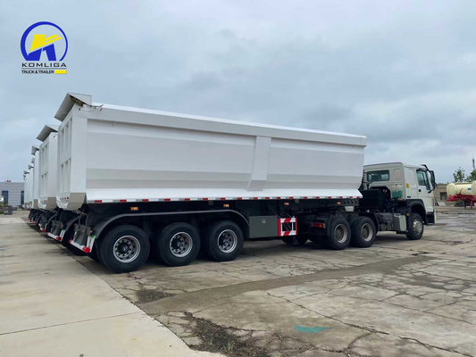9.00-22.5/8.00-20/8.5-20China Rim Heavy Dump Semi Trailer with Front Lift Device