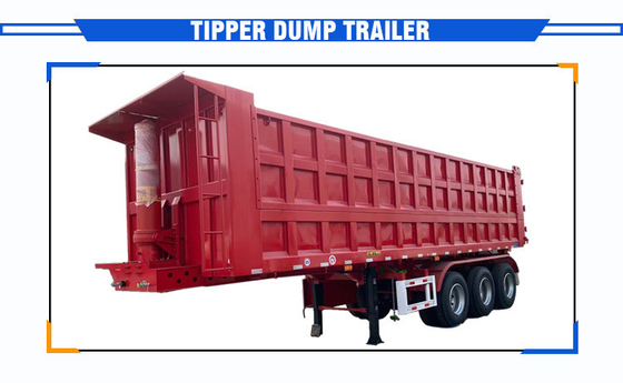 30-80tons Tipper Dump Trailer with CE Certification and Cross Arm Type Suspension Systems