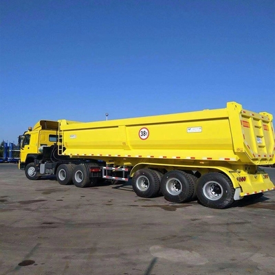 U Shape Heavy Duty End Side Rear Dump Trailer with 3-6 Axles and Hyva Hydraulic System