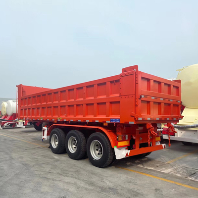U Shape Heavy Duty End Side Rear Dump Trailer with 3-6 Axles and Hyva Hydraulic System