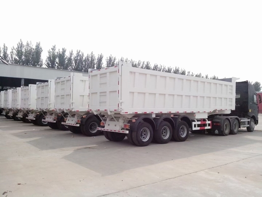 U Shape Heavy Duty End Side Rear Dump Trailer with 3-6 Axles and Hyva Hydraulic System