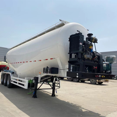 3 Axles Cimc Cement Bulker Trailer with 35m3 40m3 45m3 Capacity and 2 Spare Tire Carriers