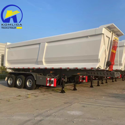 Full Set of Hyva Hydraulic Lifting C Sinotruk 3/4 Axle Dump Trailer for Cargo Transport