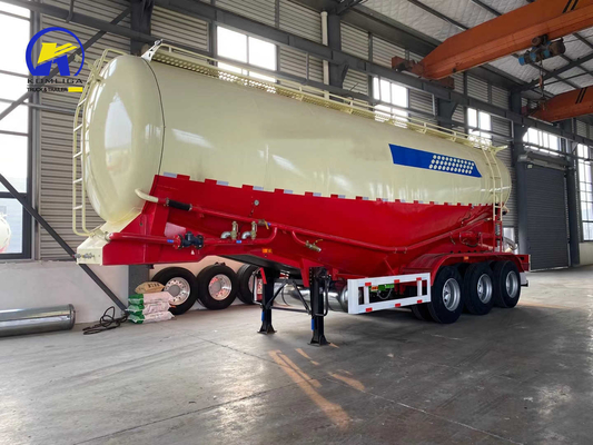 Design 3 Axle 30/35/40/45cbm Bulk Cement Semi Trailer with Jost Two-Speed Landing Gear