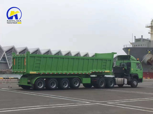 3/4 Axle Tipper Rear Dump Semi Trailer with Heavy Duty Grade and GCC Certification