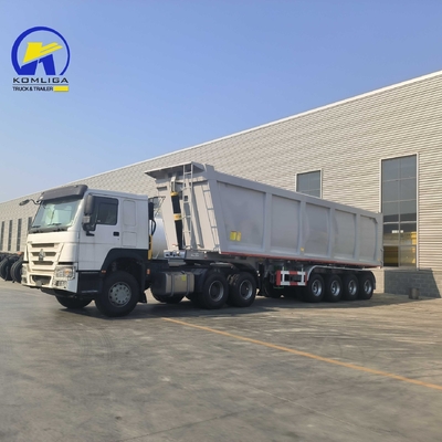 3/4 Axle Tipper Rear Dump Semi Trailer with Heavy Duty Grade and GCC Certification