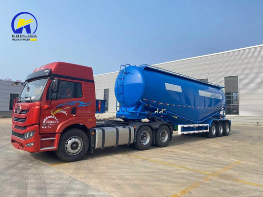 3 Axles 50tons 40cbm Dry Bulk Cement Powder Tanker Semi Trailers for Flatbed Promotion