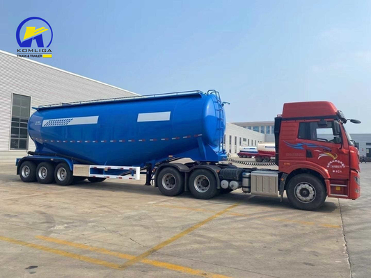 Flatbed 3 Axles 28cbm 40ton Bulk Cement Tank Tanker Trailer with Wabco Re6 Relay Valve