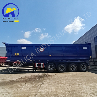 Fuwa/BPW Axles Flatbed Semi Trailer for Heavy Duty 40cbm 45cbm Tipper Dump Trailer