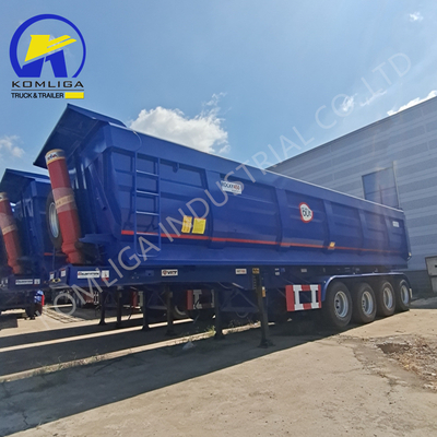Fuwa/BPW Axles Flatbed Semi Trailer for Heavy Duty 40cbm 45cbm Tipper Dump Trailer