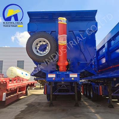 Fuwa/BPW Axles Flatbed Semi Trailer for Heavy Duty 40cbm 45cbm Tipper Dump Trailer