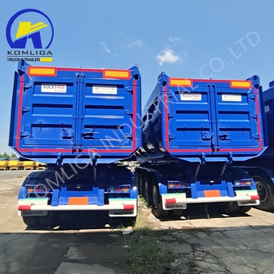 Fuwa/BPW Axles Flatbed Semi Trailer for Heavy Duty 40cbm 45cbm Tipper Dump Trailer