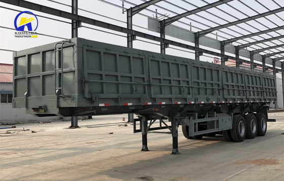 3-Axle Side Dump Trailer Tractor Tipping Semi-Trailer with ABS Anti-lock Braking System